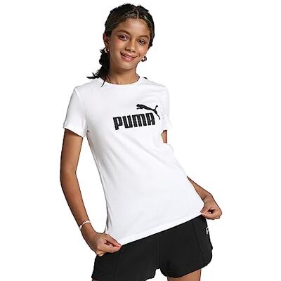 Puma Mädchen T-Shirt ESS Logo Tee G, White, 176, 587029 Puma Mädchen T-Shirt ESS Logo Tee G, White, 176, 587029