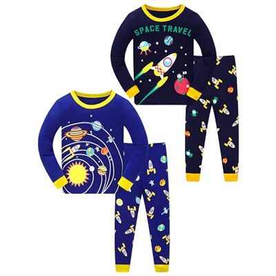 LOLPIP Tiedye Luowen-dinoshark pijamaset voor jongens 4 ans LOLPIP Tiedye Luowen-dinoshark pijamaset voor jongens 4 ans