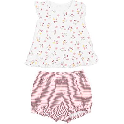 Sevira Kids Set van T-shirt en shorts van biologisch katoen, kersenrood Sevira Kids Set van T-shirt en shorts van biologisch katoen, kersenrood