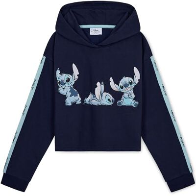 Disney Hoodie voor meisjes, Stitch-sweater, Croptop voor meisjes, meisjes- en tienermode 7-14 jaar, Marine. 9-10 jaar Disney Hoodie voor meisjes, Stitch-sweater, Croptop voor meisjes, meisjes- en tienermode 7-14 jaar, Marine. 9-10 jaar