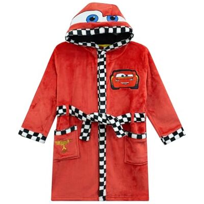 Disney Cars badjas voor kinderen, badjas voor jongens met capuchon, Lightning McQueen nachtkleding, 18 maanden tot 8 jaar 3-4 ans Disney Cars badjas voor kinderen, badjas voor jongens met capuchon, Lightning McQueen nachtkleding, 18 maanden tot 8 jaar 3-4 ans