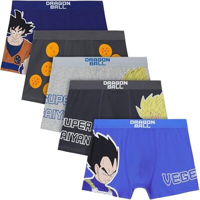 Get Trend One Piece Dragon Ball Super Naruto Boys Boxershorts 7-15 jaar, 5 stuks zacht, elastisch en ademend ondergoed voor jongens, Multi Dragon Ball 14-15 ans Get Trend One Piece Dragon Ball Super Naruto Boys Boxershorts 7-15 jaar, 5 stuks zacht, elastisch en ademend ondergoed voor jongens, Multi Dragon Ball 14-15 ans