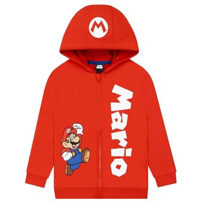Super Mario Sweatshirts voor jongens, sweatshirt met capuchon voor kinderen, trui voor jongens, videogames, Rood 6-7 ans Super Mario Sweatshirts voor jongens, sweatshirt met capuchon voor kinderen, trui voor jongens, videogames, Rood 6-7 ans