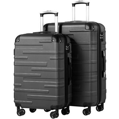 Coolife Koffer met harde schaal, ABS, 3-delig, 56 + 67 + 76 cm, in elkaar Met TSA-slot, schokbestendige hoekbescherming, YKK-ritssluiting, 4 stille 360° wielen, familiereizen Coolife Koffer met harde schaal, ABS, 3-delig, 56 + 67 + 76 cm, in elkaar Met TSA-slot, schokbestendige hoekbescherming, YKK-ritssluiting, 4 stille 360° wielen, familiereizen