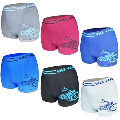MRCC Set van 6/8/10/12 boxershorts voor jongens, retro ondergoed, 10010, Set van 6, Model 2 10-12 ans MRCC Set van 6/8/10/12 boxershorts voor jongens, retro ondergoed, 10010, Set van 6, Model 2 10-12 ans