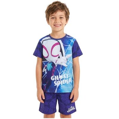 Get Trend Set van 2 pyjama's voor kinderen, jongens, zomer, pyjama, korte mouwen, nachtkleding voor kinderen, jongeren, cadeau voor jongens, blauw/marineblauw Ghost Spider, 7-8 jaar 7-8 jaar Get Trend Set van 2 pyjama's voor kinderen, jongens, zomer, pyjama, korte mouwen, nachtkleding voor kinderen, jongeren, cadeau voor jongens, blauw/marineblauw Ghost Spider, 7-8 jaar 7-8 jaar