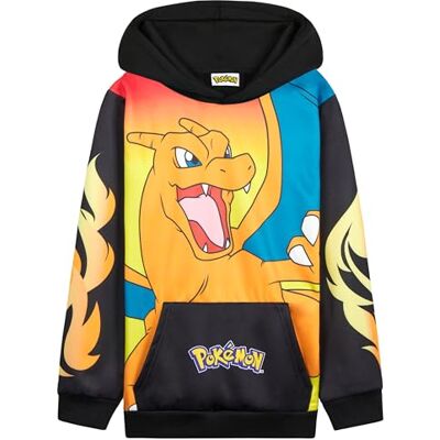 Pokémon Pokemon Sweatshirt met capuchon voor jongens, Pikachu, sweatshirt, kinderen, lang, met kangoeroezak, kleding, jongens, cadeau voor kinderen en tieners (11-12 jaar, zwart/oranje Charizard) 11-12 jaar Pokémon Pokemon Sweatshirt met capuchon voor jongens, Pikachu, sweatshirt, kinderen, lang, met kangoeroezak, kleding, jongens, cadeau voor kinderen en tieners (11-12 jaar, zwart/oranje Charizard) 11-12 jaar