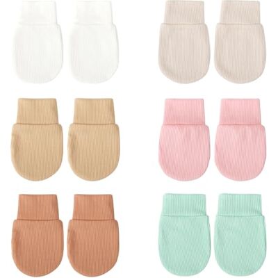 DRESHOW Wanten voor pasgeborenen Babyhandschoenen met elastische manchetten voor 0-6 maanden, jongens en meisjes Eén maat DRESHOW Wanten voor pasgeborenen Babyhandschoenen met elastische manchetten voor 0-6 maanden, jongens en meisjes Eén maat