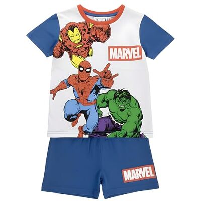 Marvel Spiderman Pyjamaset, T-shirt en shorts voor kinderen, complete pyjama, huiskleding voor fans, Meerkleurig, 5-6 jaar 5-6 jaar Marvel Spiderman Pyjamaset, T-shirt en shorts voor kinderen, complete pyjama, huiskleding voor fans, Meerkleurig, 5-6 jaar 5-6 jaar