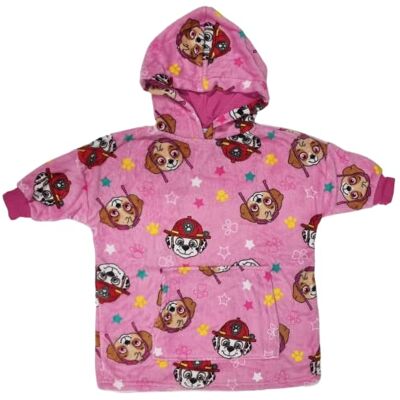 Paw Patrol Fleecedeken met capuchon voor kinderen, grote maat, hoodie voor meisjes 2-3 ans Paw Patrol Fleecedeken met capuchon voor kinderen, grote maat, hoodie voor meisjes 2-3 ans