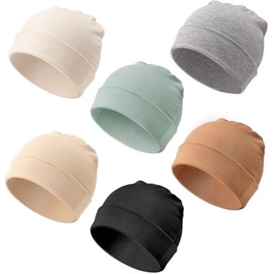 DRESHOW 6 stuks babymuts voor pasgeborenen, peuters, zacht, schattig, gebreid, voor baby's, uniseks, ziekenhuismutsen, warm, voor kinderen, jongens en meisjes, 0-24 maanden 0-3 mois DRESHOW 6 stuks babymuts voor pasgeborenen, peuters, zacht, schattig, gebreid, voor baby's, uniseks, ziekenhuismutsen, warm, voor kinderen, jongens en meisjes, 0-24 maanden 0-3 mois