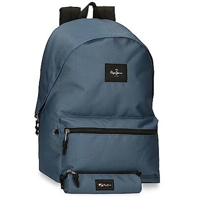 Pepe Jeans Aris Bagage Messenger Bag voor jongens, Blauw, Laptoprugzak + schooletui Pepe Jeans Aris Bagage Messenger Bag voor jongens, Blauw, Laptoprugzak + schooletui