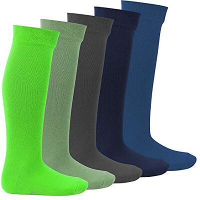 Footstar EVERYDAY! Kids Knee Socks 5 paar lange sokken voor meisjes en jongens katoen, Frisse kleuren 27-30 Footstar EVERYDAY! Kids Knee Socks 5 paar lange sokken voor meisjes en jongens katoen, Frisse kleuren 27-30
