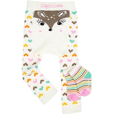 Zoocchini ZO-12507-12-18M leggings en sokken, antislip, 12-8 maanden Zoocchini ZO-12507-12-18M leggings en sokken, antislip, 12-8 maanden
