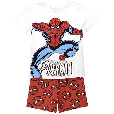 Marvel Spiderman Pyjama-set, T-shirt en shorts voor kinderen, complete pyjama, comfortabele huiskleding voor fans, Spiderman, 5-6 jaar 5-6 jaar Marvel Spiderman Pyjama-set, T-shirt en shorts voor kinderen, complete pyjama, comfortabele huiskleding voor fans, Spiderman, 5-6 jaar 5-6 jaar