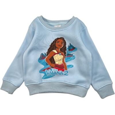 Disney Sweatshirt met capuchon Vaiana voor meisjes, Blauw Disney Sweatshirt met capuchon Vaiana voor meisjes, Blauw