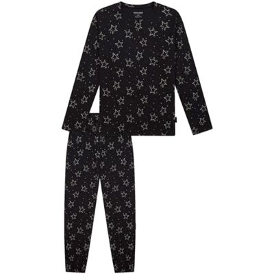 Schiesser pyjamaset voor meisjes, lang, 100% organisch biologisch katoen, maat 140 tot 176, pyjamaset voor meisjes (1 stuk), Zwart_183041 152 Schiesser pyjamaset voor meisjes, lang, 100% organisch biologisch katoen, maat 140 tot 176, pyjamaset voor meisjes (1 stuk), Zwart_183041 152