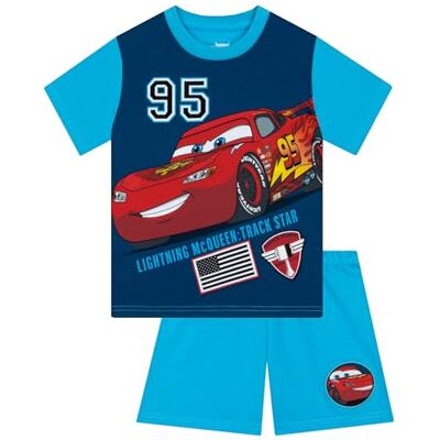 Disney Cars Pyjama voor jongens, kinderkleding, zomer, pyjama voor kinderen, jongens, Lightning McQueen, Blauw 3-4 ans Disney Cars Pyjama voor jongens, kinderkleding, zomer, pyjama voor kinderen, jongens, Lightning McQueen, Blauw 3-4 ans