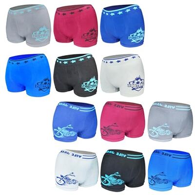 MRCC Boxershorts voor jongens, 6/8/10/12 stuks, retro-ondergoed, 10010, Set van 12, model 3, 14-16 jaar 14-16 jaar MRCC Boxershorts voor jongens, 6/8/10/12 stuks, retro-ondergoed, 10010, Set van 12, model 3, 14-16 jaar 14-16 jaar