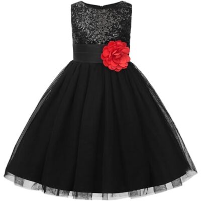JerrisApparel meisjes pailletten party bloem jurk ceremonie bal banket tule 7 jaar JerrisApparel meisjes pailletten party bloem jurk ceremonie bal banket tule 7 jaar