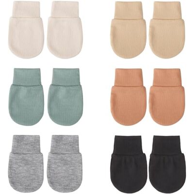 DRESHOW Wanten voor pasgeborenen Babyhandschoenen met elastische manchetten voor 0-6 maanden, jongens en meisjes Eén maat DRESHOW Wanten voor pasgeborenen Babyhandschoenen met elastische manchetten voor 0-6 maanden, jongens en meisjes Eén maat