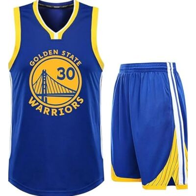ENIXWH Basketbalshirt voor kinderen, mouwloos, mesh-vest, top en shorts, zomerkledingset voor kinderen, 1-15 jaar (2XS (95-105 cm), blauw) ENIXWH Basketbalshirt voor kinderen, mouwloos, mesh-vest, top en shorts, zomerkledingset voor kinderen, 1-15 jaar (2XS (95-105 cm), blauw)