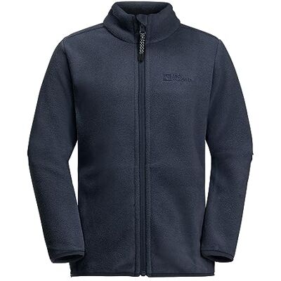 Jack Wolfskin Winterstein K fleecejack voor jongens, Nachtblauw. Jack Wolfskin Winterstein K fleecejack voor jongens, Nachtblauw.