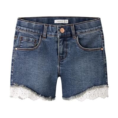 NAME IT Nkfsalli Slim Dnm Shorts 5372-ha Noos Jeansshorts voor meisjes (1 stuk), Donkerblauw denim 92 NAME IT Nkfsalli Slim Dnm Shorts 5372-ha Noos Jeansshorts voor meisjes (1 stuk), Donkerblauw denim 92