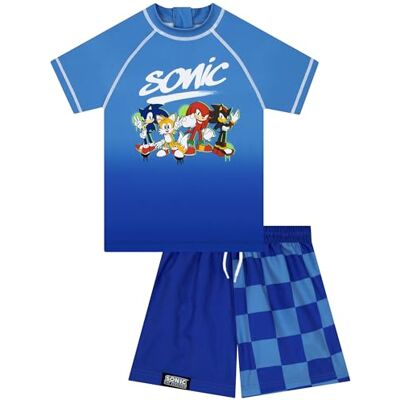 Sonic The Hedgehog Sonic Zwembad Zwempak voor Jongens, 2-Delig Badpak, Jongensbadpak , Blauw, 8-9 jaar 8-9 jaar Sonic The Hedgehog Sonic Zwembad Zwempak voor Jongens, 2-Delig Badpak, Jongensbadpak , Blauw, 8-9 jaar 8-9 jaar
