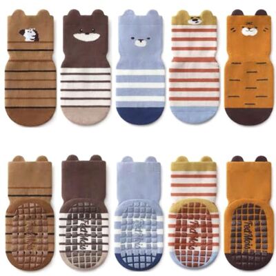 FedMois 5 paar antislip katoenen sokken voor baby's en kinderen, diermotief, zebra, 0-12 maanden 0-12 maanden FedMois 5 paar antislip katoenen sokken voor baby's en kinderen, diermotief, zebra, 0-12 maanden 0-12 maanden