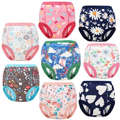 FLYISH DIRECT Zindelijkheidstrainingsslipjes voor kinderen, ondergoed voor jongens en meisjes, oefenbroekjes, Roze bloemen 4 ans FLYISH DIRECT Zindelijkheidstrainingsslipjes voor kinderen, ondergoed voor jongens en meisjes, oefenbroekjes, Roze bloemen 4 ans