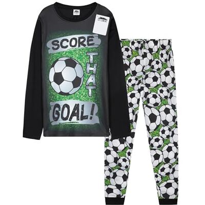 CityComfort Pyjama voor jongens, lang, pyjamasets voor jongens en jongeren, thema voetbal of gaming, nachtkleding, cadeau-idee, multivoetbal, 7-8 jaar 7-8 jaar CityComfort Pyjama voor jongens, lang, pyjamasets voor jongens en jongeren, thema voetbal of gaming, nachtkleding, cadeau-idee, multivoetbal, 7-8 jaar 7-8 jaar