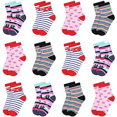Libella 2108VA 10/12 stuks sportsokken voor kinderen en meisjes, meerkleurig, 12er-2803 35-38 Libella 2108VA 10/12 stuks sportsokken voor kinderen en meisjes, meerkleurig, 12er-2803 35-38