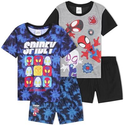 Get Trend Set van 2 pyjama's voor kinderen, jongens, zomer, korte mouwen, nachtkleding voor kinderen, jongeren, cadeau voor jongens, Multi Spidey 2 stuks, 4-5 jaar 4-5 jaar Get Trend Set van 2 pyjama's voor kinderen, jongens, zomer, korte mouwen, nachtkleding voor kinderen, jongeren, cadeau voor jongens, Multi Spidey 2 stuks, 4-5 jaar 4-5 jaar