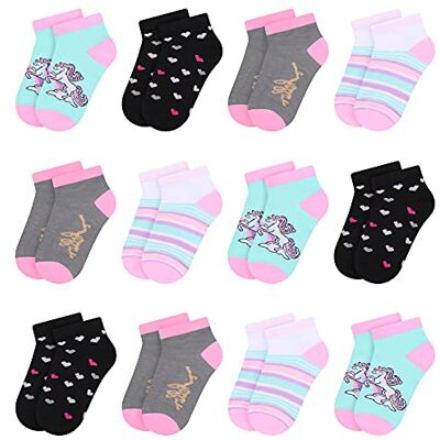 L&K-II 10/12 Kids Meisjes Sokken Met Leuke Patroon Sneaker Sokken Kinderen Katoen Multicolor 2848VA, 12 paar-2850 31-34 L&K-II 10/12 Kids Meisjes Sokken Met Leuke Patroon Sneaker Sokken Kinderen Katoen Multicolor 2848VA, 12 paar-2850 31-34