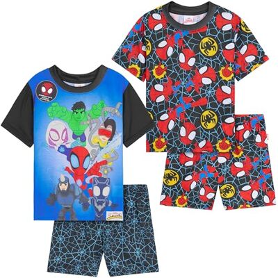 Get Trend Set van 2 pyjama's voor jongens, korte mouwen, nachtkleding, zomer, kinderen en jongeren, ontspanning, cadeau-idee voor jongens, Multi Marvel, 3-4 jaar 3-4 jaar Get Trend Set van 2 pyjama's voor jongens, korte mouwen, nachtkleding, zomer, kinderen en jongeren, ontspanning, cadeau-idee voor jongens, Multi Marvel, 3-4 jaar 3-4 jaar