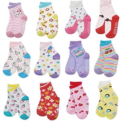 HYCLES 12 paar antislip sokken voor baby's van 0 tot 7 jaar, ABS, voor kinderen van 0 tot 26 en 27 tot 30 jaar, voor baby's van 0 tot 6 tot 12 tot 18 maanden, 02 bloemtype 5-7 ans HYCLES 12 paar antislip sokken voor baby's van 0 tot 7 jaar, ABS, voor kinderen van 0 tot 26 en 27 tot 30 jaar, voor baby's van 0 tot 6 tot 12 tot 18 maanden, 02 bloemtype 5-7 ans