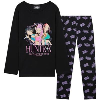 KPop Demon Hunters Pyjama voor meisjes, zwart, Huntrix Aop, 11-12 jaar 11-12 jaar KPop Demon Hunters Pyjama voor meisjes, zwart, Huntrix Aop, 11-12 jaar 11-12 jaar