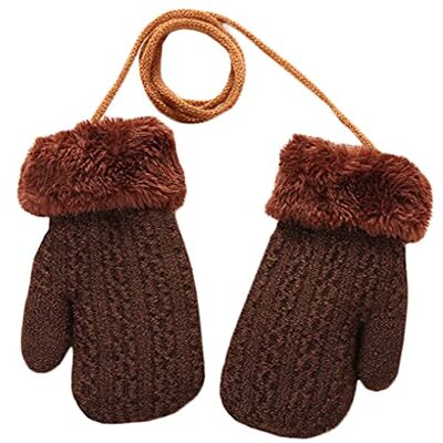 Cysocool Warme winterhandschoenen voor baby's, gebreid, wanten met touw, voor kinderen van 0 tot 3 jaar, thermische dikke winterhandschoenen van fleece, warm, zacht, voor jongens en meisjes, sneeuwhandschoenen Cysocool Warme winterhandschoenen voor baby's, gebreid, wanten met touw, voor kinderen van 0 tot 3 jaar, thermische dikke winterhandschoenen van fleece, warm, zacht, voor jongens en meisjes, sneeuwhandschoenen