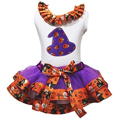 Petitebelle Halloween Pompoen Jurk Witte Hoed Katoenen Shirt Trim Bloemblaadje Rok Set Nb-8Y 1-3 Jaar Paars Petitebelle Halloween Pompoen Jurk Witte Hoed Katoenen Shirt Trim Bloemblaadje Rok Set Nb-8Y 1-3 Jaar Paars