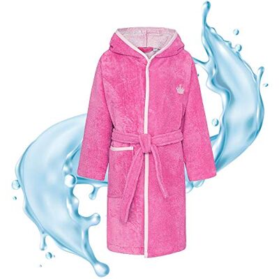 Smithy by Dagmar Nelk Smithy® badjas voor meisjes baby badjas onderhoudsvriendelijk en zacht met riem en drukknopen kroon maat 98/104 Smithy by Dagmar Nelk Smithy® badjas voor meisjes baby badjas onderhoudsvriendelijk en zacht met riem en drukknopen kroon maat 98/104
