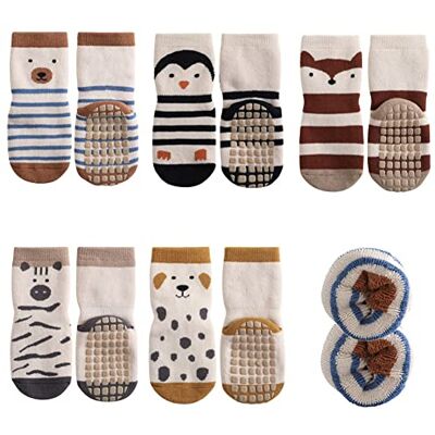 FedMois 5 paar antislip sokken van thermisch katoen, winter, baby, kinderen 1 tot 3 jaar FedMois 5 paar antislip sokken van thermisch katoen, winter, baby, kinderen 1 tot 3 jaar