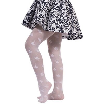 CALZITALY Set van 1 of 2 paar – panty met bloemenpatroon, panty voor meisjes met bloemenkant van 2 tot 14 jaar wit 25 Den Made in Italy 8-10 ans CALZITALY Set van 1 of 2 paar – panty met bloemenpatroon, panty voor meisjes met bloemenkant van 2 tot 14 jaar wit 25 Den Made in Italy 8-10 ans