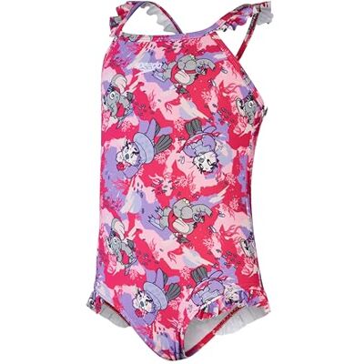 Speedo Girls Lts Printed Frill Thinstrap meisjesshirt Speedo Girls Lts Printed Frill Thinstrap meisjesshirt