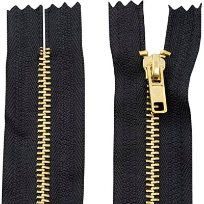 AERZETIX C61240 2 stuks niet-scheidbare ritssluitingen 14 cm van metaal ritssluiting kleur zwart naaiaccessoires etuis voor rokken, jurken, broeken, kurkwerk AERZETIX C61240 2 stuks niet-scheidbare ritssluitingen 14 cm van metaal ritssluiting kleur zwart naaiaccessoires etuis voor rokken, jurken, broeken, kurkwerk