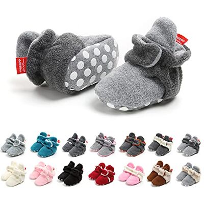 EDOTON schattige sokken/sneeuwlaarsjes met zachte zolen, streepjes, kleine kinderlaarsjes voor pasgeborenen, baby's, verstelbaar 6-12 maanden EDOTON schattige sokken/sneeuwlaarsjes met zachte zolen, streepjes, kleine kinderlaarsjes voor pasgeborenen, baby's, verstelbaar 6-12 maanden