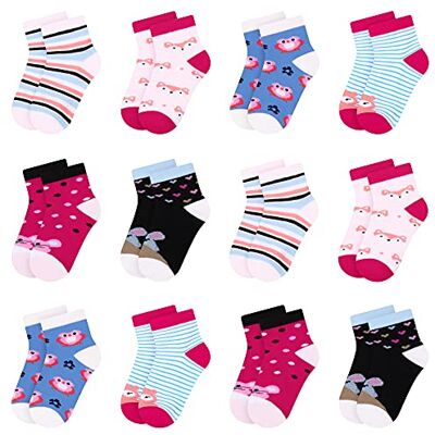 Libella 12 paar kindersokken meisjes stippen strepen kindersokken kleurrijke sneakers 2108VA, set van 12-2118, 23-26 23-26 Libella 12 paar kindersokken meisjes stippen strepen kindersokken kleurrijke sneakers 2108VA, set van 12-2118, 23-26 23-26