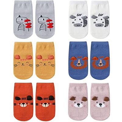 FedMois Sokken van katoen, antislip, baby's, kinderen, dierenmotief, 6 paar, Beer 0-12 maanden FedMois Sokken van katoen, antislip, baby's, kinderen, dierenmotief, 6 paar, Beer 0-12 maanden