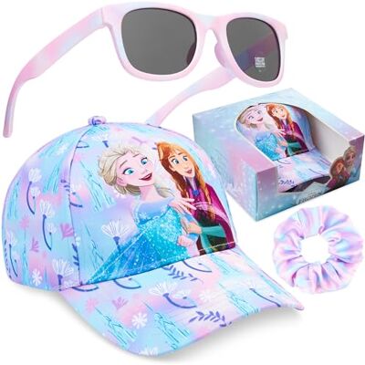 Get Trend Disney Frozen set pet, zonnebril en scrunchie voor meisjes (2-6 jaar, blauw/meerkleurig Frozen ) Get Trend Disney Frozen set pet, zonnebril en scrunchie voor meisjes (2-6 jaar, blauw/meerkleurig Frozen )