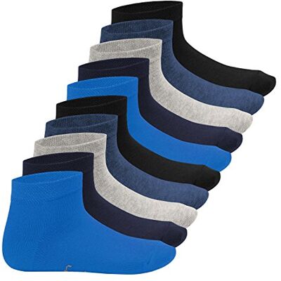 Footstar Everyday! 10 paar katoenen korte sokken voor kinderen, meisjes en jongens, Jeans kleuren 31-34 Footstar Everyday! 10 paar katoenen korte sokken voor kinderen, meisjes en jongens, Jeans kleuren 31-34